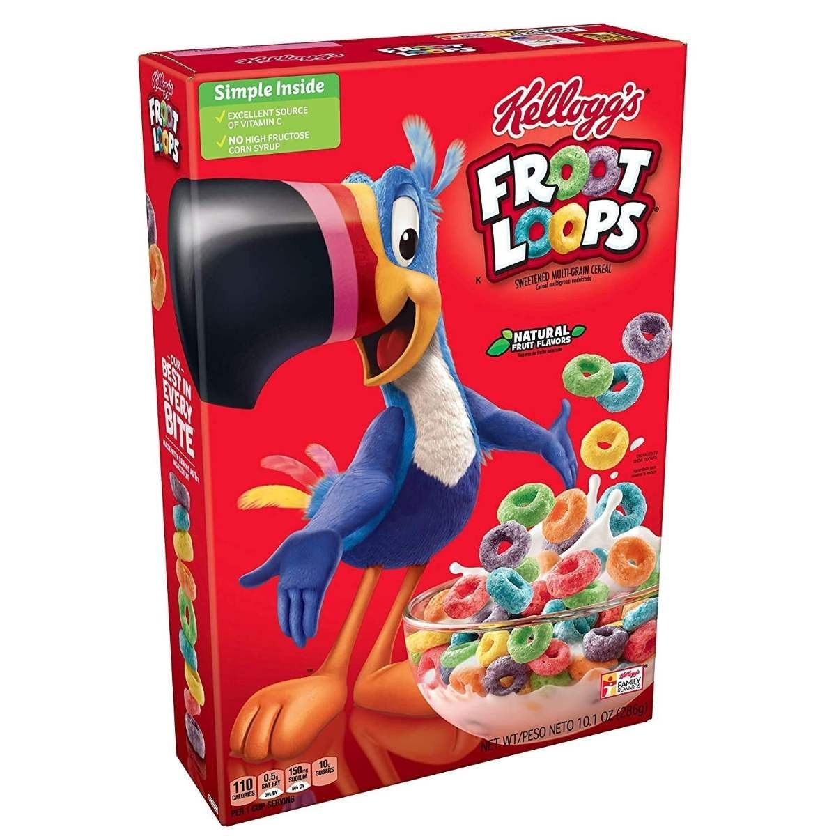 uk71ucJjGJiL-1.jpg Kellogg's Froot Loops, 286 g - Pack Of Two - Fast UK Delivery - Image 1