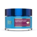 Blue Nectar Kumkumadi Night Cream for Women for Glowing Skin Plant Based Brightening Night Cream for Oily Dry Combination Skin (16 Herbs, 50g) - Fast UK Delivery