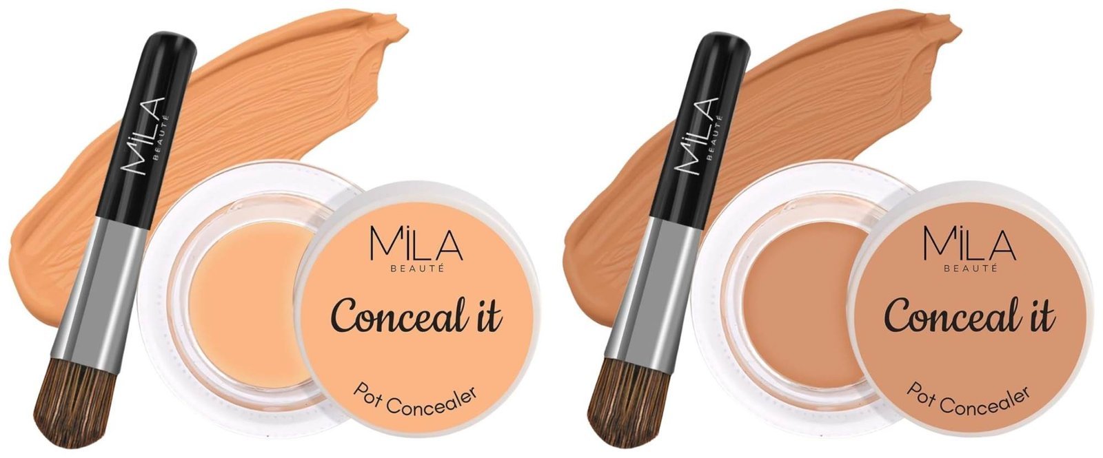 uk71ux8Cjt0dL-1-1.jpg MILA Beaute Conceal It Pot Concealer | With SPF 15 & Vitamin-E For Face Makeup | Shade - (Natural Nude, 4g) Conceal It Pot Concealer For Face Makeup | Shade - (Rose Beige, 4g) - Fast UK Delivery - Image 1