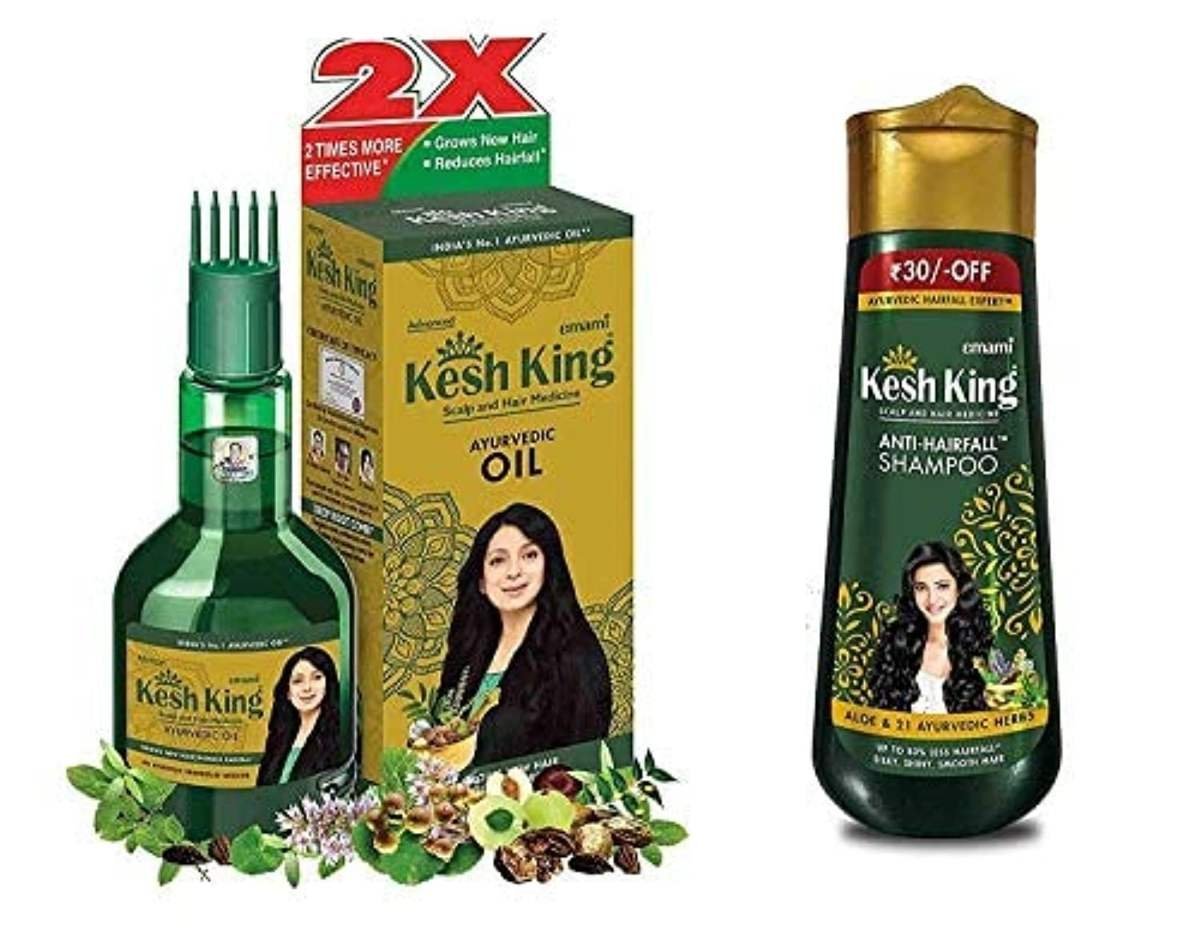uk71v4ZiXn5pL-1-1.jpg Kesh King Ayurvedic Scalp and Hair Oil, 100ml & Anti Hairfall Shampoo, 200ml Combo - Fast UK Delivery - Image 1