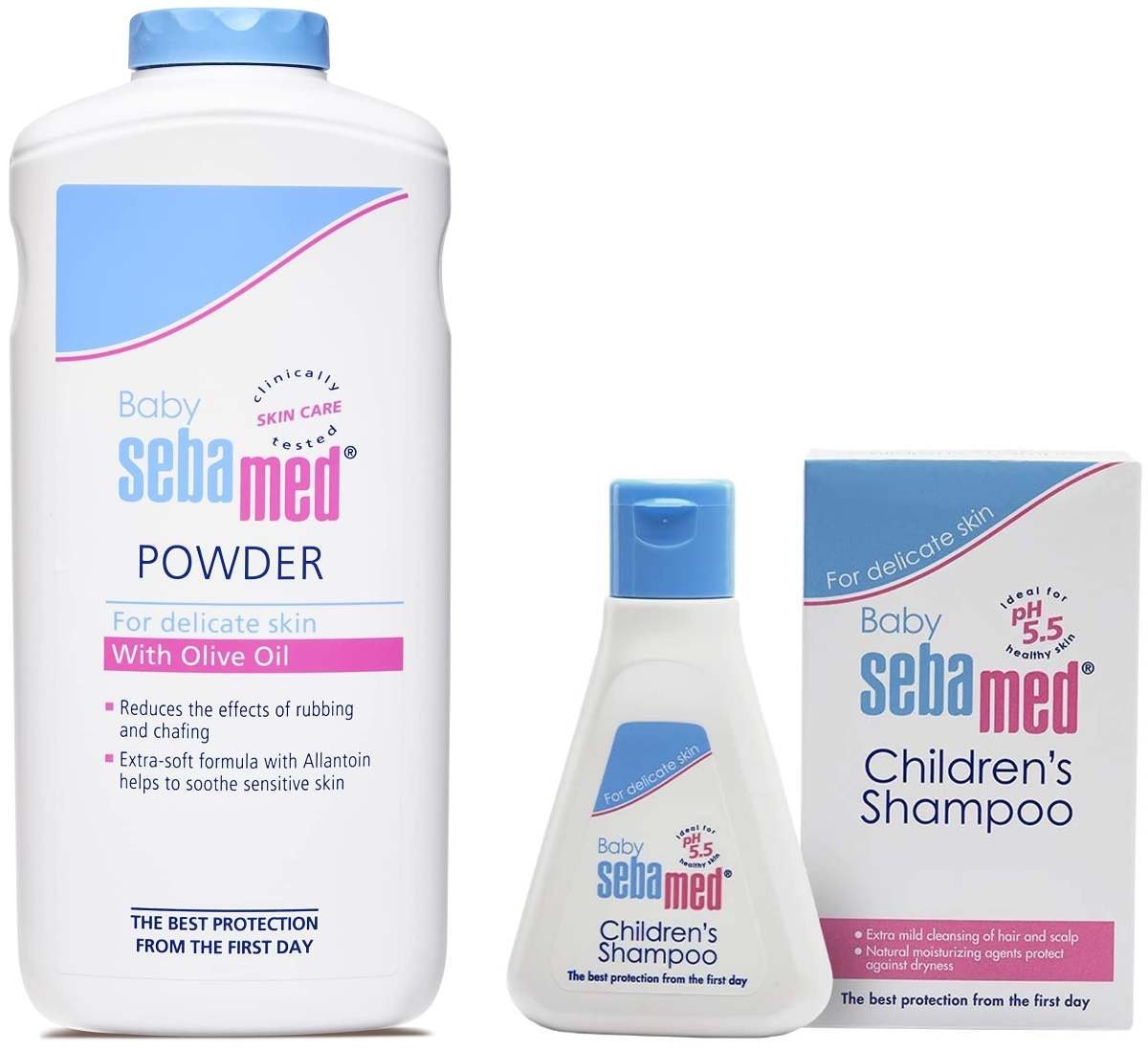 uk71vGG4FGphL-1-1.jpg SebaMed Children?s Shampoo (50ml) & Baby Powder, 200g Combo - Fast UK Delivery - Image 1