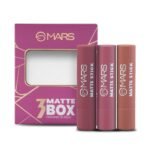 MARS Matte Box Set of 3 Lipsticks for Women | Long-Lasting | Smooth Finish | Moisturising | One Swipe Pigmentation | (3x3.2 gm) (02-Peaches & Nudes) - Fast UK Delivery