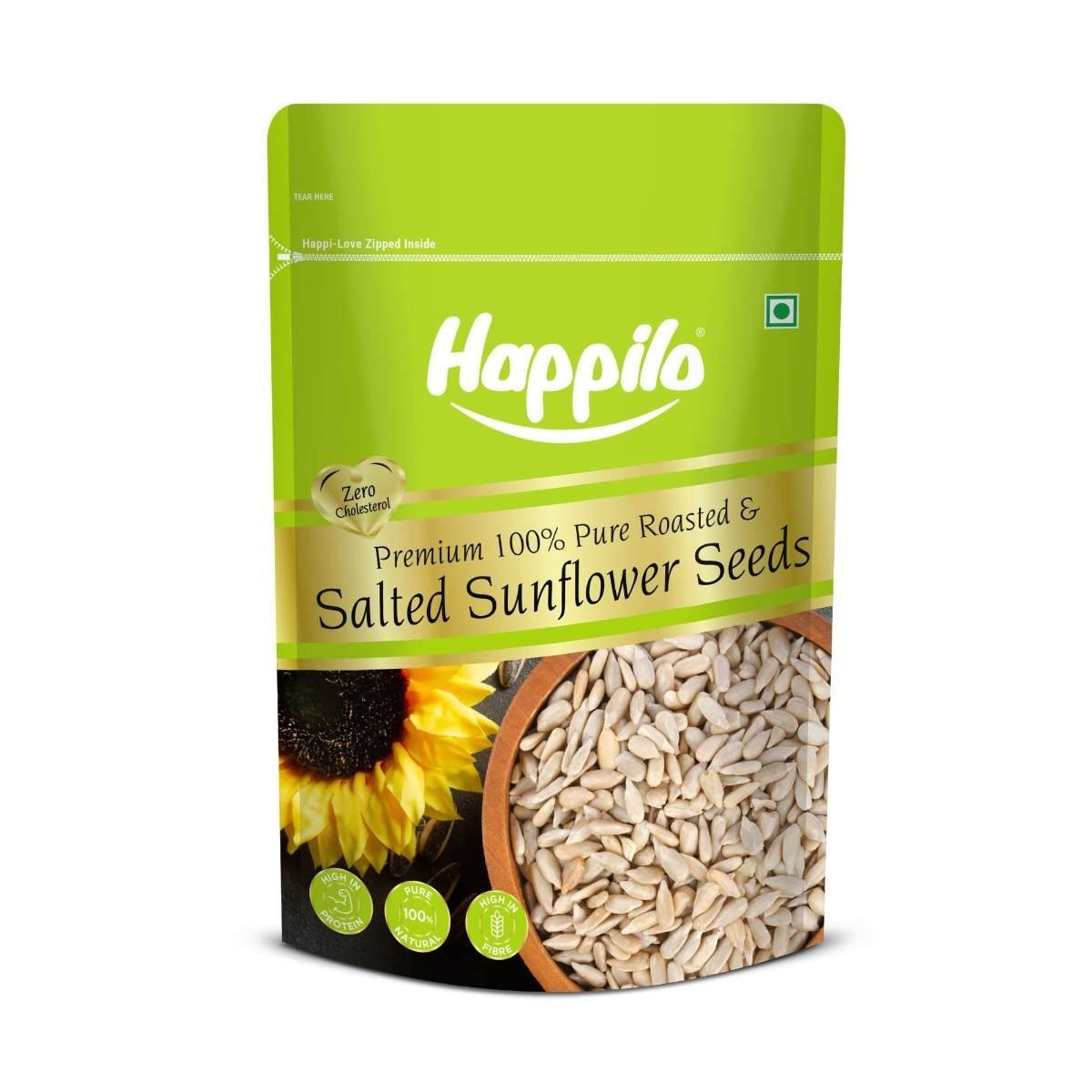 uk71w156RED4L-1-1.jpg Happilo Premium Roasted and Salted Sunflower Seeds for Eating without Shell 250g, Healthy Protein Snack for Diet Food - Fast UK Delivery - Image 1