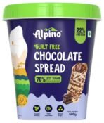 ALPINO Guilt Free Dark Chocolate Spread 500g 70% Less added Sugar, 22% Protein, 28% Healthy Fats, No Palm Oil, Gluten-Free - Chocolate Peanut Spread - Fast UK Delivery