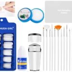 HUDA GIRL 20in1 Nail Art Kit False Nails, Nail Stamper, Polish Remover Wipes & Art Brushes (Multicolor) - Fast UK Delivery