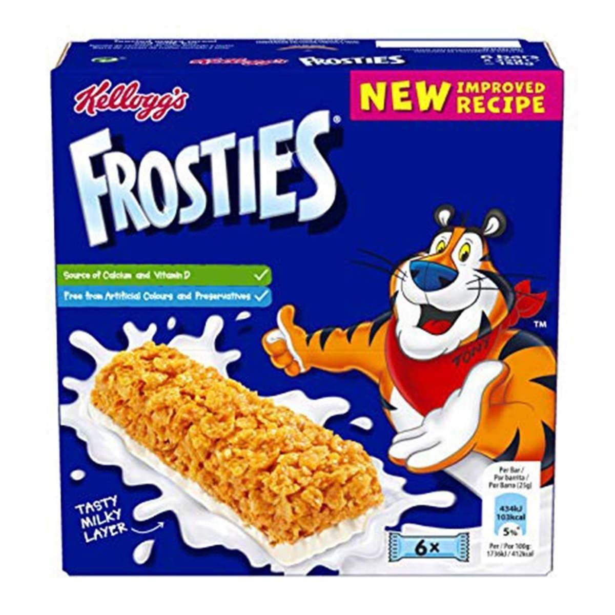 uk71whXjTMAL-1.jpg Kellogg's Frosties Bar Pouch, 150 g - Fast UK Delivery - Image 1