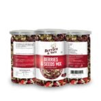 Berries And Nuts Trail Mix | Berries & Seeds Mix | 600 Grams | 3 Bottle of 200 Grams | Cranberries, Blueberries, Gojiberries, Strawberries, Pumpkin, Sunflower, Chia, Watermelon, Flax Seeds - Fast UK Delivery