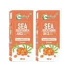 Nutriorg Sea Buckthorn Juice, Himalayan Berry, Enrich With Omega 3,6,9 & 7 Rich in Vitamin C, 500 ml (Pack Of 2) - Fast UK Delivery
