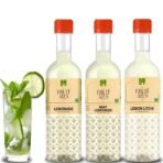 Dhampure Speciality Kids Mocktail Syrups - Lemonade Mint, Lemonade & Lemon Litchi Flavouring Syrup For House Parties - 900Ml (3 X 300Ml) | Makes 12-15 Drinks Per Bottle - Fast UK Delivery