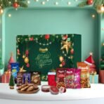 Happilo Christmas Gift Box Comet 350g, Festive Treats & Snacks, Tree, Stocking, Santa Hat, Candles, Party Snacks, Bar, Chickpeas, Date Bites, Hot Chocolate Mix - Fast UK Delivery