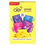 Godrej aer Power Pocket Bathroom FreshenerAssorted Pack of 5 (50g) |Gel Lasts up to 30 days | Germ Protection - Fast UK Delivery