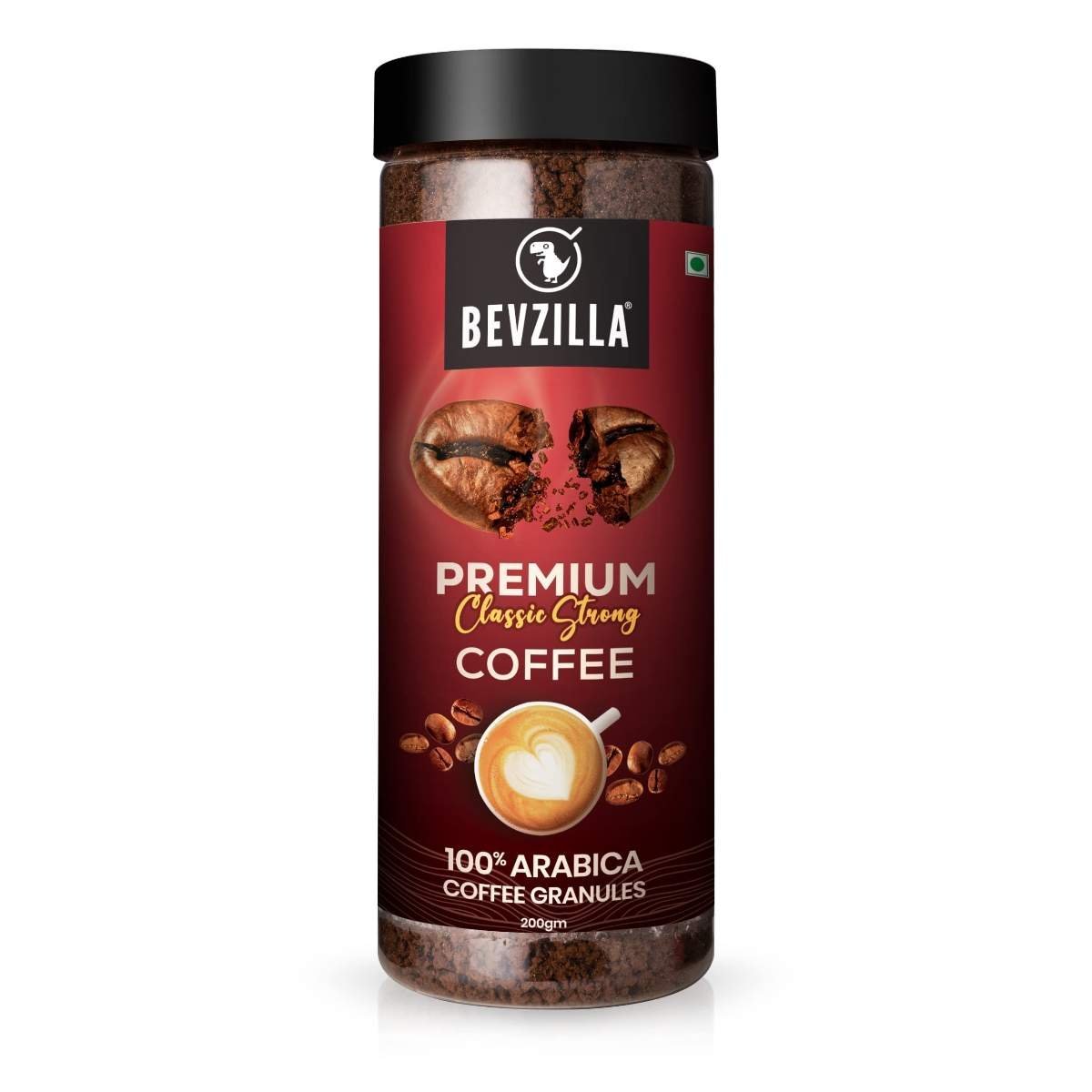 uk71xwcJP81WL-1-1.jpg Bevzilla 200 Gram 100% Arabica Instant Classic Strong Coffee Powder | Make 100 Cups | Strong Coffee| Classic Coffee| Espresso, Latte & Cappucino| Hot & Cold Coffee | Unbreakable Jar - Fast UK Delivery - Image 1
