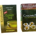 KORAKUNDAH Organic Green Tea 25 Dip Bags | Organic Camomile Decaf Green Tea 25 Dip Bags | Pack of 2 | Total 50 Dip Bags | India's Finest Organic Green Tea | Chamraj Nilgiri Tea - Fast UK Delivery