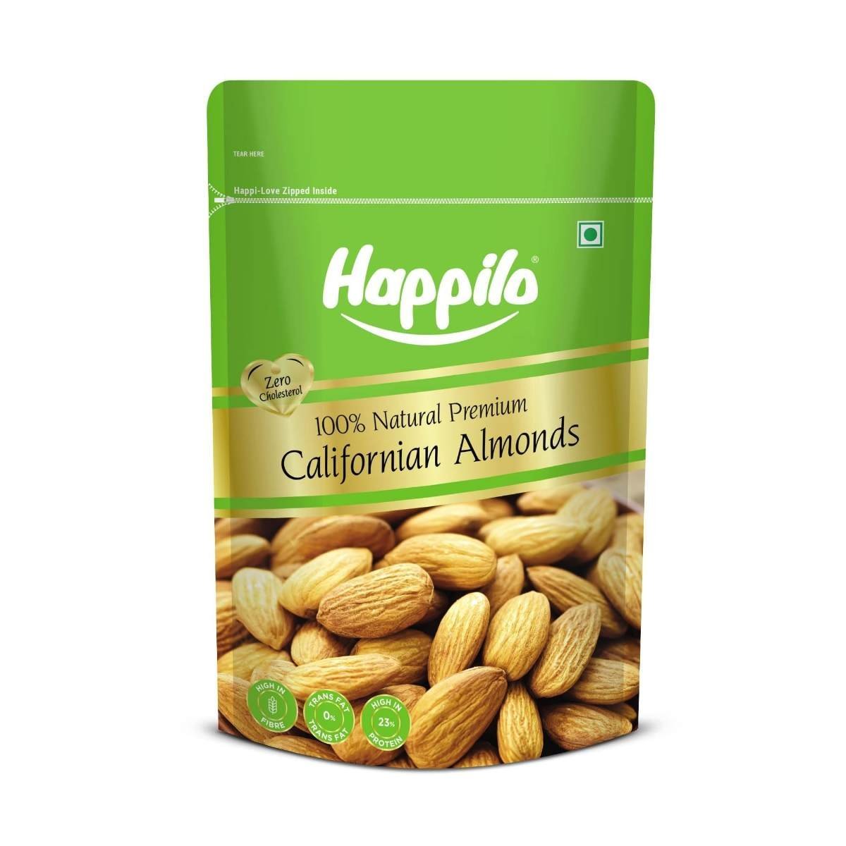 uk71yjvVkZpaL-1-1.jpg Happilo 100% Natural Premium Californian Almonds,Dried,200g - Fast UK Delivery - Image 1