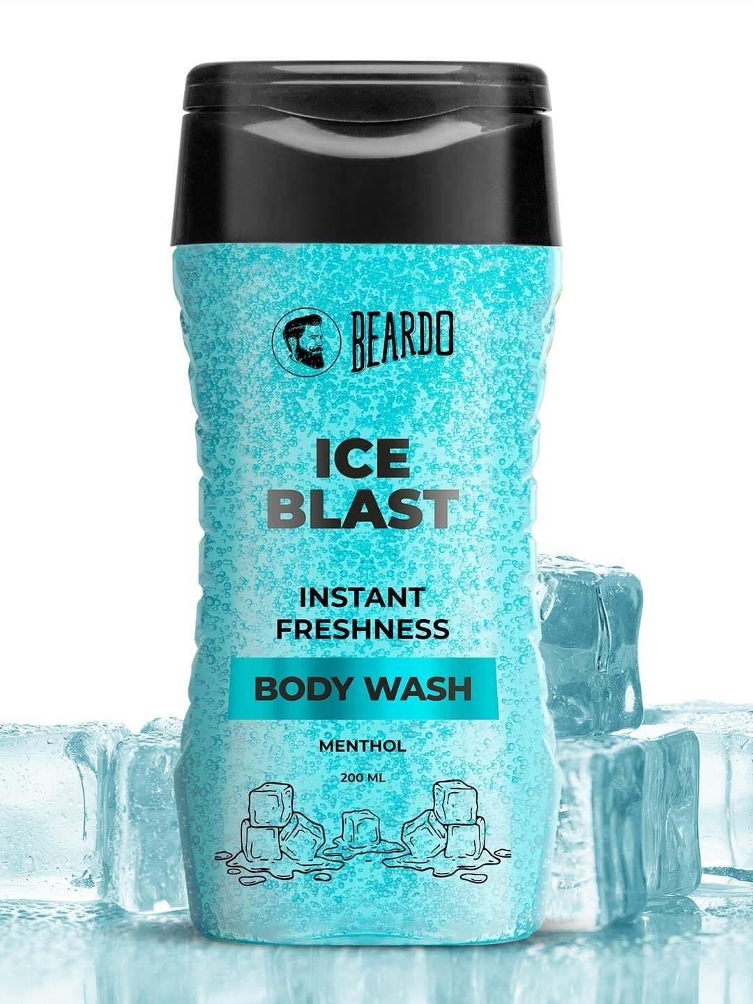 uk71z7nD769PL-1-1.jpg Beardo Ice Blast Body Wash For Men 200ml | Refreshing Menthol Cooling Instant Icy Cool Freshness Body Wash | Shower Gel For Summer Heat | For Skin Dryness - Fast UK Delivery - Image 1