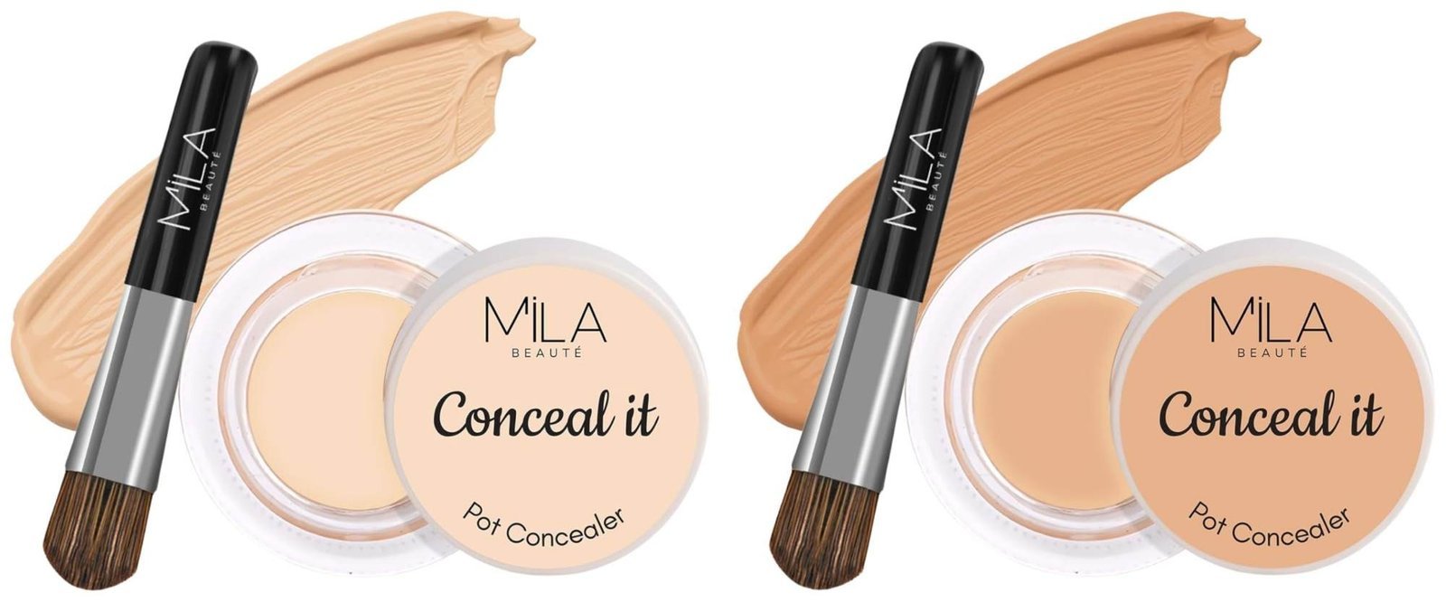 uk71zGmxAyghL-1-1.jpg MILA Beaute Conceal It Pot Concealer | With SPF 15 & Vitamin-E Face Makeup | Shade - (Creamy Beige, 4g) Conceal It Pot Concealer For Face Makeup | Shade - (Sun Beige, 4g) - Fast UK Delivery - Image 1