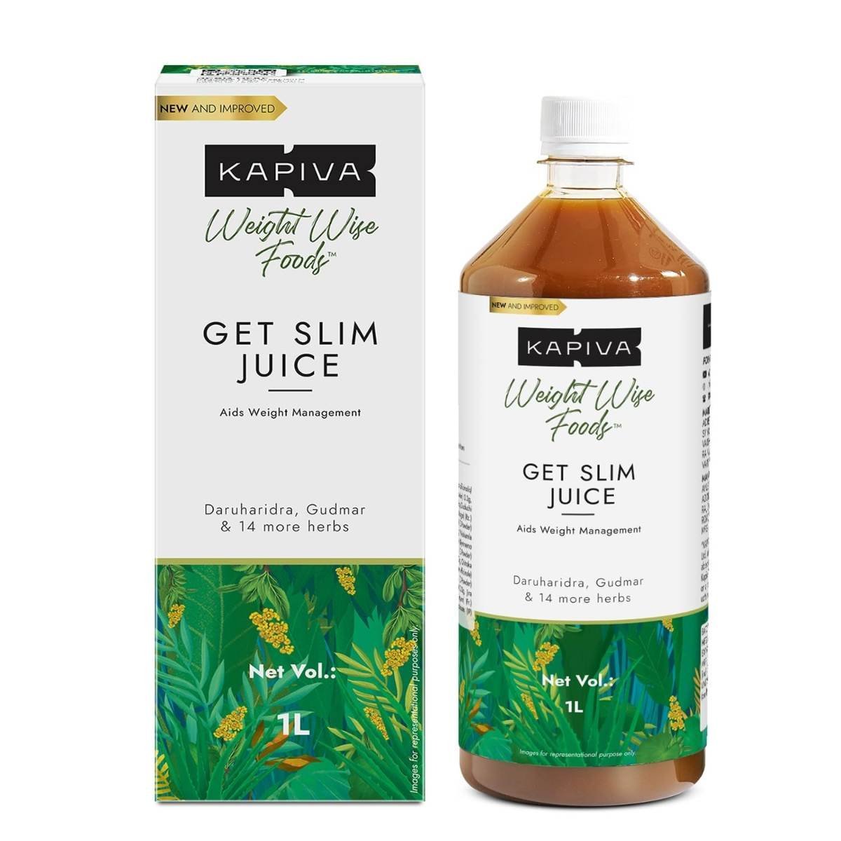 uk71zzvvIpMAL-1.jpg Kapiva Get Slim Juice - Healthy Weight Management Through 12 Ayurvedic Herbs Aids Metabolism and Digestion - 1L - Fast UK Delivery - Image 1