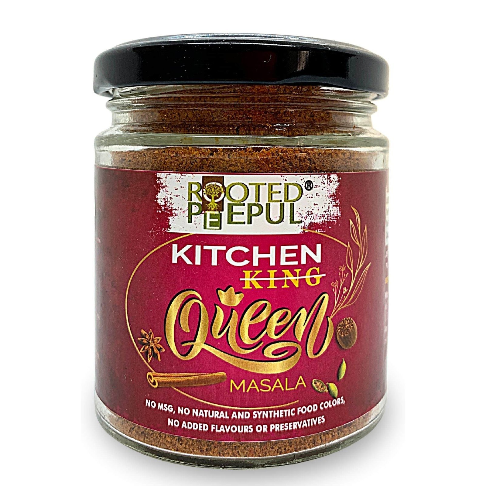 uk81-CUkucdkL-1-1.jpg Rooted Peepul Kitchen Queen Masala | No Preservatives | Kitchen King (75 Gm) - Fast UK Delivery - Image 1