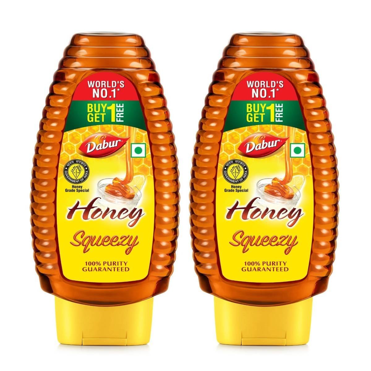 uk81-J0Qwn50L.jpg Dabur Honey Squeezy Pack 800g (400gx2, Pack of 2) | 100% Pure | World's No.1 Honey Brand with No Sugar Adulteration - Fast UK Delivery - Image 1