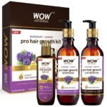 WOW Skin Science Rosemary Oil & Biotin Hair Growth Kit - Complete Care for Breakage-Prone Hair - Oil, Shampoo, Conditioner - 700ml - Fast UK Delivery