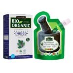 Indus Valley Bio Organic Herbal Henna Paste -150 g, with Herbal Indigo Powder -100 g - Fast UK Delivery