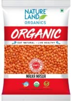 Natureland Organics Malka Masoor Dal/Red Masoor Dal 1 Kg - Organic Dals and Pulses - Organic Food - Fast UK Delivery