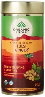 Organic India Tulsi Ginger 100 GM Tin - Fast UK Delivery
