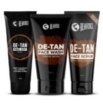 Beardo Detan Combo For Men (Set of 3) | Detan Face Wash & Detan Scrub & Peel Off Mask with Powerful Coffee Extract for Tan Removal | Hydrates & Exfoliates Men's Skin for Oil Control - Fast UK Delivery