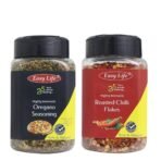 Easy Life Oregano Seasoning 125g with Roasted Pizza Chilli Flakes 100g (Perfect Combo of Seasonings and Spice for Pizza Pasta Risotto Lasagna Spaghetti Polenta) - Fast UK Delivery