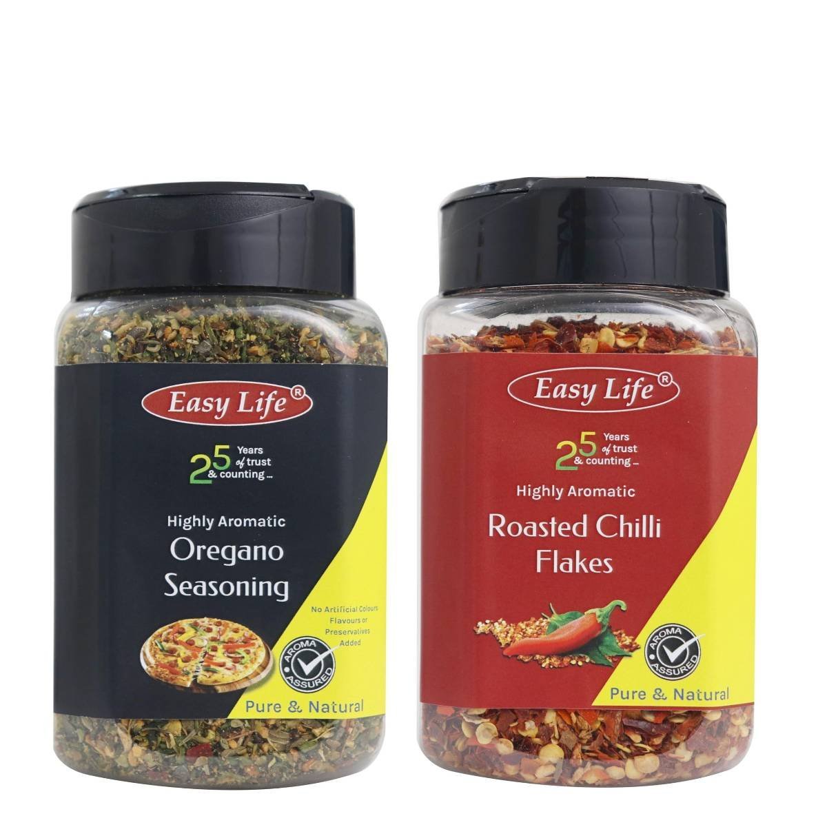 uk814mBe2a4NL-1-1.jpg Easy Life Oregano Seasoning 125g with Roasted Pizza Chilli Flakes 100g (Perfect Combo of Seasonings and Spice for Pizza Pasta Risotto Lasagna Spaghetti Polenta) - Fast UK Delivery - Image 1