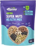 Alpino 7-in-1 Super Nuts Health Trial Mix 400g - Mix of 7 Poweful Nuts - 17g Protein, 1100mg Omega-3, 7.5g Dietary Fibre, 0 Added Sugar, No Preservatives - Fast UK Delivery