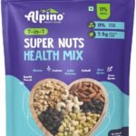 Alpino 7-in-1 Super Nuts Health Trial Mix 400g - Mix of 7 Poweful Nuts - 17g Protein, 1100mg Omega-3, 7.5g Dietary Fibre, 0 Added Sugar, No Preservatives - Fast UK Delivery