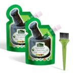 Indus Valley Bio Organic Herbal Henna Paste, 150g Pack of 2 with Applicator Brush - Fast UK Delivery