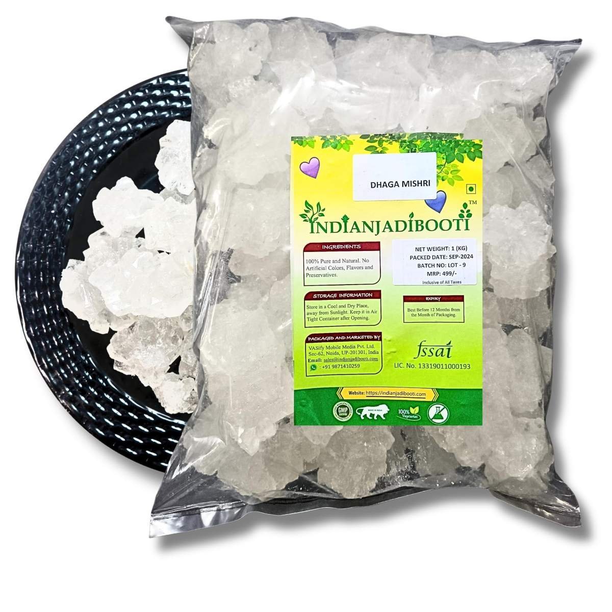 uk815qJryzFPL-1-1.jpg IndianJadiBooti Dhaga Mishri - Kuja Misri - Pure Thread Crystal - Rock Sugar Candy (1000 Grams Pack) - Image 1
