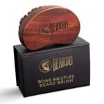Beardo Boar Bristle Beard Brush|Fine 100% Boar Bristles for Effortless Beard Styling|Detangle and Tame frizzy unruly beard|Compact Travel friendly Ergonomic design|Wooden frame|Firm but Soft Bristles|Use with Beard Oil/Wax/Balm/Cream - Fast UK Delivery