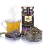 Hamiast Lavender Tea, Premium Kashmir Lavender and Green Tea Blend, Calming Tea for Stress Relief, Good Sleep & Glowing Skin, 100 grams Serves 50 Cups - Fast UK Delivery
