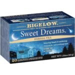 Bigelow Tea Sweet Dreams Herbal Tea Chamomile Smoothing Mint With Freshness & Aroma Caffeine Free 20 Tea Bags Net Wt 1.09oz (30gm) - Fast UK Delivery
