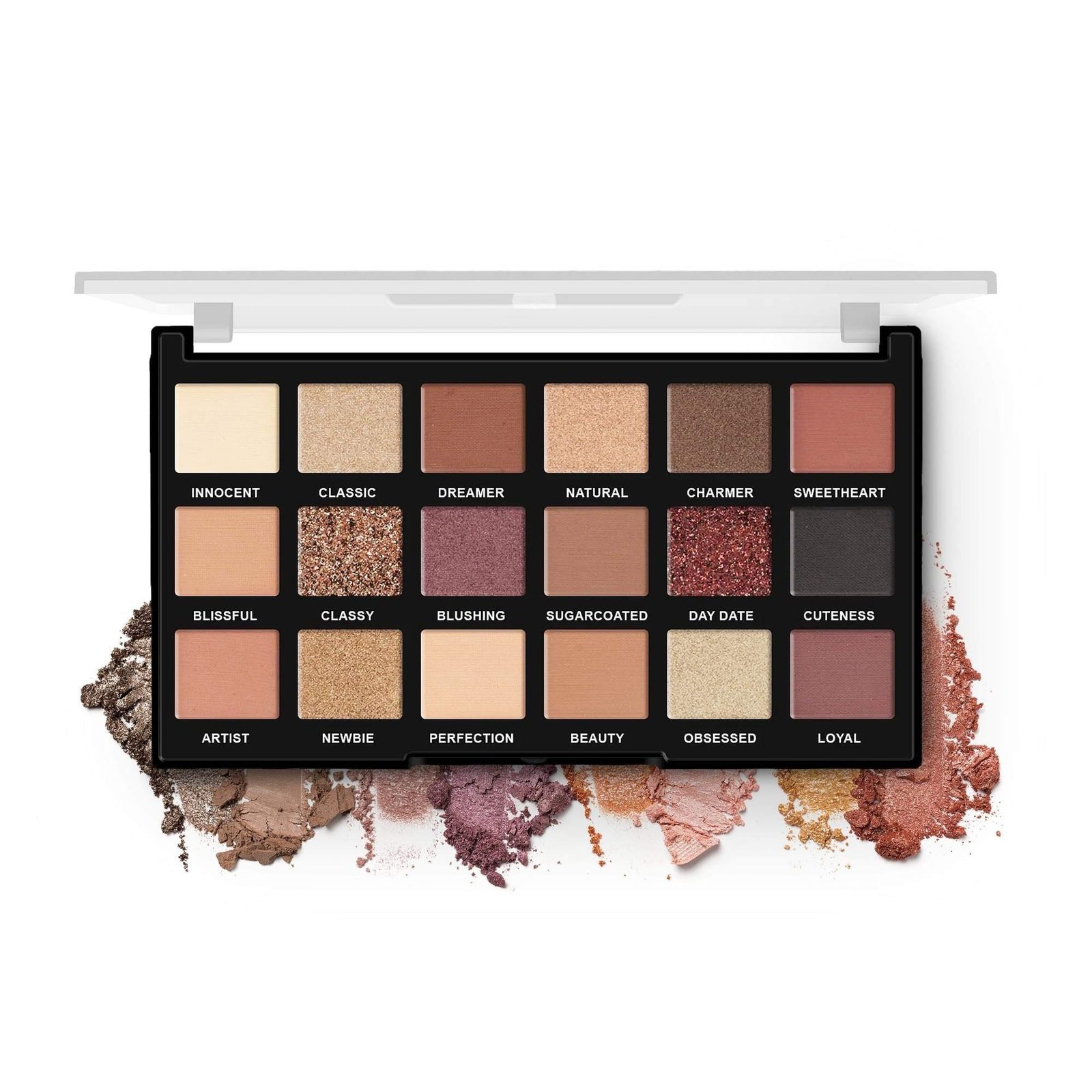 uk81C3vJj4zsL-1-1.jpg Hilary Rhoda Play n Blend Eyeshadow Palette | Matte & Shimmer Finish | Super-fine Particles | 18 Trendy Colours | Available in 2 Variants | Blends Easily - 20g (Day Dreamer - Shade 01) - Fast UK Delivery - Image 1