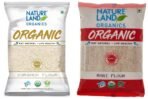 Natureland Organics Sorghum/Jowar Flour 500 Gm - Organic Flours & Ragi Flour 500 Gm - Organic Flour - Fast UK Delivery