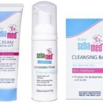 Sebamed Baby Cleansing Bar 150g & Soap Free bar| For Delicate skin & Baby Cream Extra Soft 50m|Ph 5.5| ECARF Approved & Clear Face Foam 50ml|PH 5.5|Acne, pimples & blackheads - Fast UK Delivery