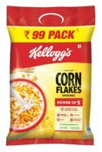 Kellogg's Corn Flakes Original | Power of 5: Energy, Protein, Iron, Calcium, Vitamins B1, B2, B3 & C | Cornflakes, Breakfast Cereal | Naturally Cholesterol Free, 251g/ 260g/ 275g (Weight May Vary) - Fast UK Delivery