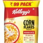 Kellogg's Corn Flakes Original | Power of 5: Energy, Protein, Iron, Calcium, Vitamins B1, B2, B3 & C | Cornflakes, Breakfast Cereal | Naturally Cholesterol Free, 251g/ 260g/ 275g (Weight May Vary) - Fast UK Delivery