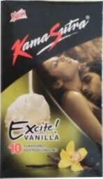 Kamasutra Vanilla Flavoured Condoms - 10s Packet (5) - Fast UK Delivery