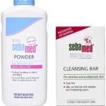 Sebamed Baby Powder, 200g & SebaMed Cleansing Bar Soap-Free for Normal to Oily Skin, 100gm - Fast UK Delivery
