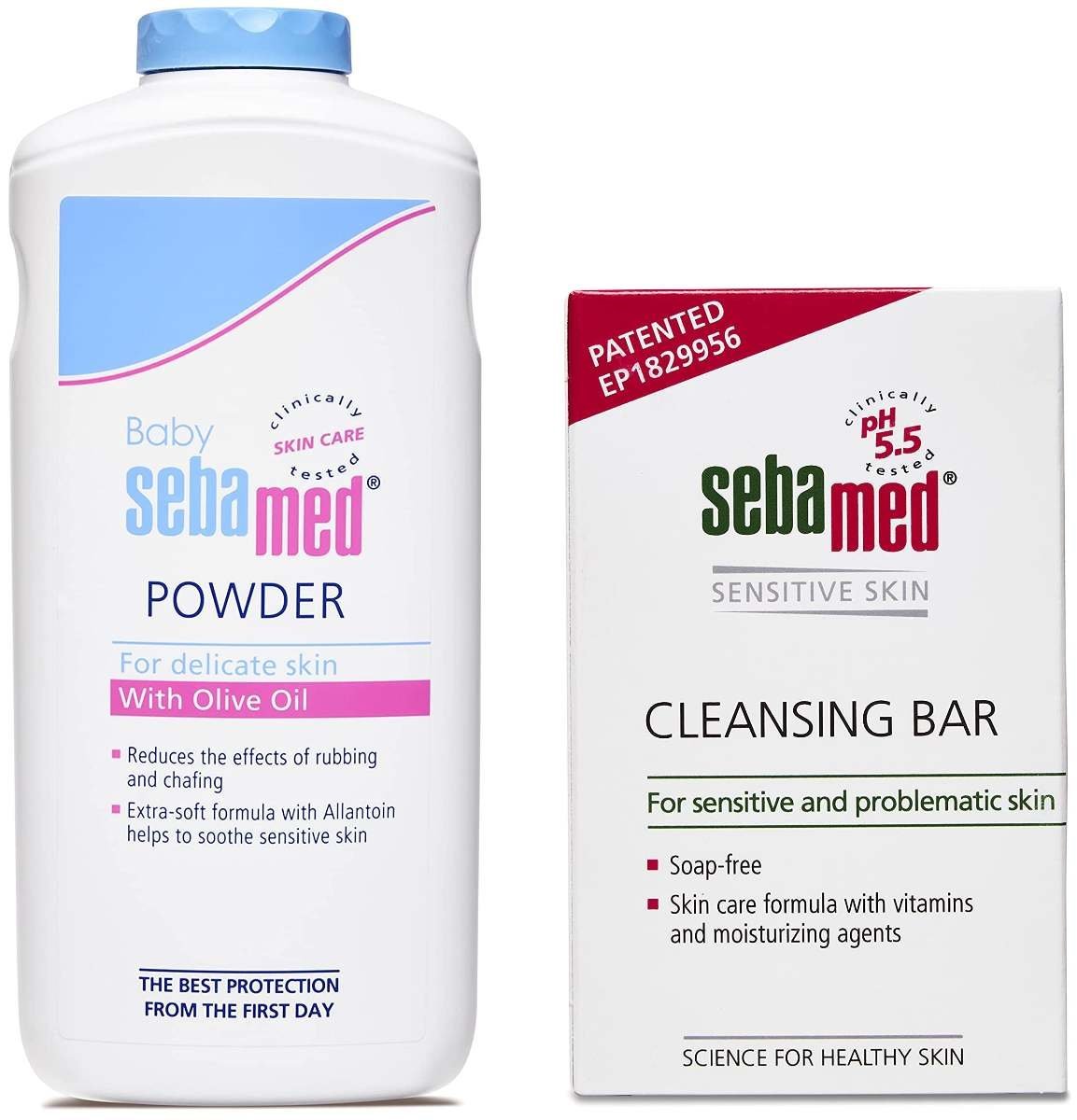 uk81GST-LlfmL-1-1.jpg Sebamed Baby Powder, 200g & SebaMed Cleansing Bar Soap-Free for Normal to Oily Skin, 100gm - Fast UK Delivery - Image 1