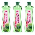 Dabur Gulabari Premium Rose Water with Aloe Vera - 1200 ml (400ml x 3) | Upto 8 HR Skin Hydration | Cleanses, Tones and Moisturises Skin | For All Skin Types - Fast UK Delivery