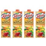 DABUR Real Masala Mixed Fruit Juice - 1L (Pack Of 4) | No Added Preservatives, No Artificial Colours & Artificial Flavours | Goodness Of Best Fruits With Chatpata Masala, Daily Dose Of Fruit Nutrition - Fast UK Delivery
