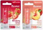 Himalaya Peach Shine Lip Care & Herbals Strawberry Shine Lip Care Combo, Pack Of 1, Multicolor - Fast UK Delivery