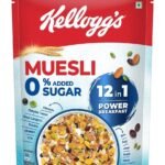 Kellogg's Muesli 0% Added Sugar 500 G | 12-In-1 Power Breakfast | India's No. 1 Muesli - Fast UK Delivery