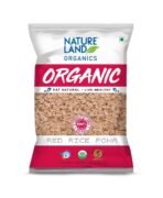 Natureland Organics Red Rice Poha 500 Gm - Organic Healthy Poha - Fast UK Delivery